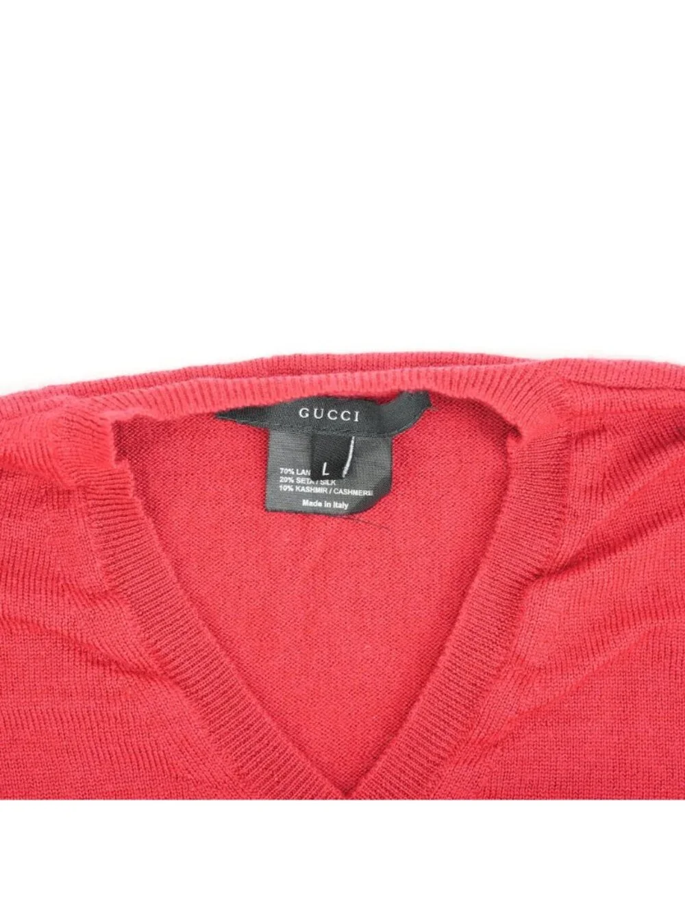 Gucci Red Wool Sweater Size Large.